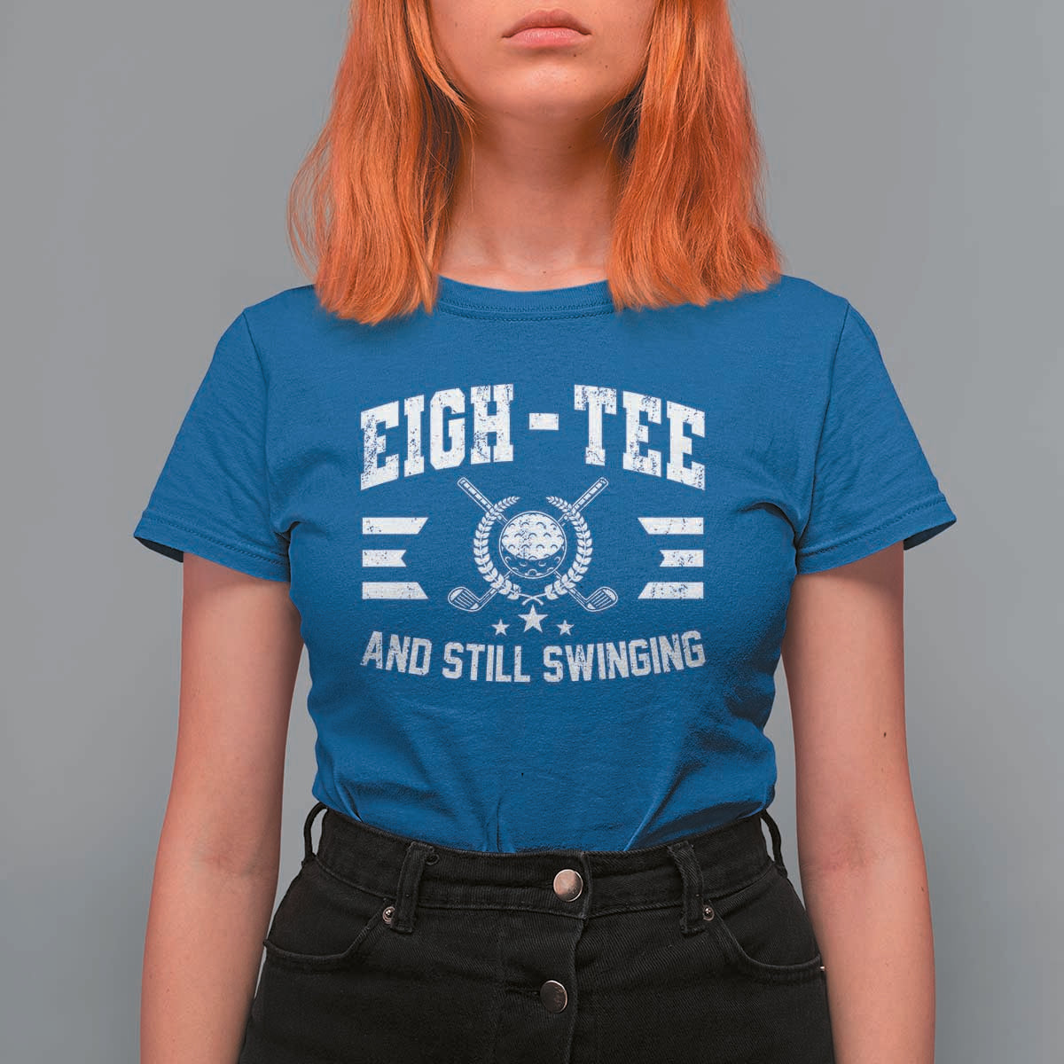 80th Birthday Golf T Shirt For Women Funny Eigh Tee And Still Swinging 80 Years Old