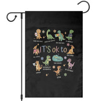 Dinosaur Autism Awareness Garden Flag It Is Okay to Be Different Dino Lover