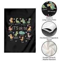 Dinosaur Autism Awareness Garden Flag It Is Okay to Be Different Dino Lover