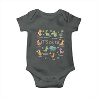 Dinosaur Autism Awareness Baby Onesie It Is Okay to Be Different Dino Lover