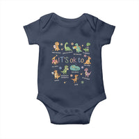 Dinosaur Autism Awareness Baby Onesie It Is Okay to Be Different Dino Lover