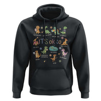 Dinosaur Autism Awareness Hoodie It Is Okay to Be Different Dino Lover