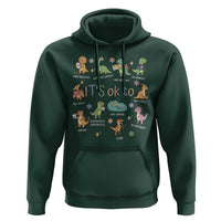 Dinosaur Autism Awareness Hoodie It Is Okay to Be Different Dino Lover
