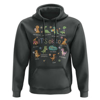 Dinosaur Autism Awareness Hoodie It Is Okay to Be Different Dino Lover