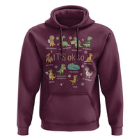 Dinosaur Autism Awareness Hoodie It Is Okay to Be Different Dino Lover