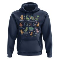 Dinosaur Autism Awareness Hoodie It Is Okay to Be Different Dino Lover