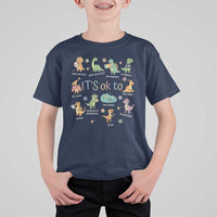 Dinosaur Autism Awareness T Shirt For Kid It Is Okay to Be Different Dino Lover