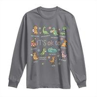 Dinosaur Autism Awareness Long Sleeve Shirt It Is Okay to Be Different Dino Lover