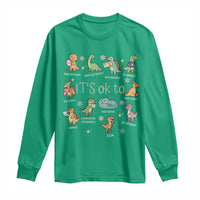 Dinosaur Autism Awareness Long Sleeve Shirt It Is Okay to Be Different Dino Lover