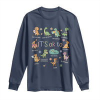 Dinosaur Autism Awareness Long Sleeve Shirt It Is Okay to Be Different Dino Lover