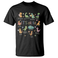 Dinosaur Autism Awareness T Shirt It Is Okay to Be Different Dino Lover