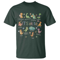 Dinosaur Autism Awareness T Shirt It Is Okay to Be Different Dino Lover