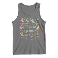 Dinosaur Autism Awareness Tank Top It Is Okay to Be Different Dino Lover