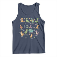 Dinosaur Autism Awareness Tank Top It Is Okay to Be Different Dino Lover