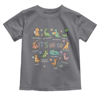 Dinosaur Autism Awareness Toddler T Shirt It Is Okay to Be Different Dino Lover