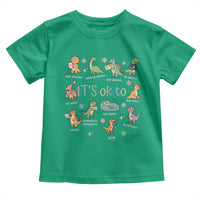 Dinosaur Autism Awareness Toddler T Shirt It Is Okay to Be Different Dino Lover