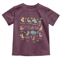 Dinosaur Autism Awareness Toddler T Shirt It Is Okay to Be Different Dino Lover