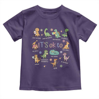 Dinosaur Autism Awareness Toddler T Shirt It Is Okay to Be Different Dino Lover