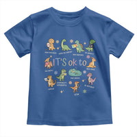 Dinosaur Autism Awareness Toddler T Shirt It Is Okay to Be Different Dino Lover