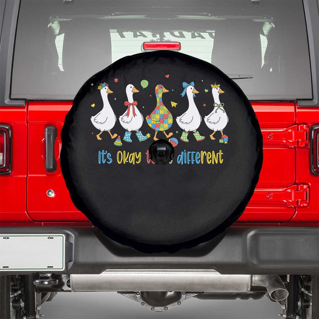 Funny Autistic Goose Spare Tire Cover It Is Okay To Be Different Autism Awareness