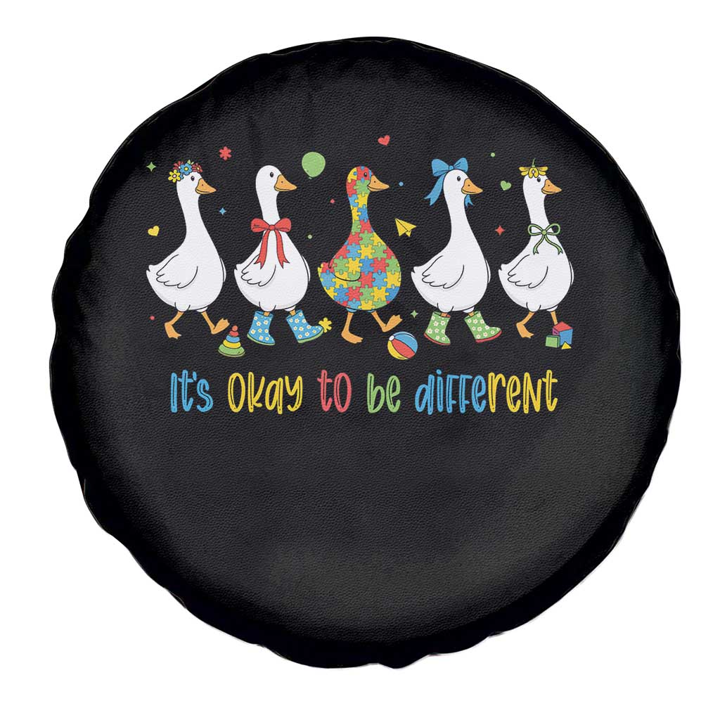 Funny Autistic Goose Spare Tire Cover It Is Okay To Be Different Autism Awareness