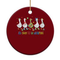 Funny Autistic Goose Ceramic Ornament It Is Okay To Be Different Autism Awareness