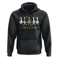 Funny Autistic Goose Hoodie It Is Okay To Be Different Autism Awareness