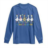 Funny Autistic Goose Long Sleeve Shirt It Is Okay To Be Different Autism Awareness