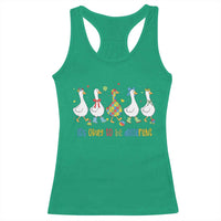 Funny Autistic Goose Racerback Tank Top It Is Okay To Be Different Autism Awareness