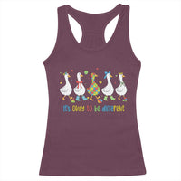 Funny Autistic Goose Racerback Tank Top It Is Okay To Be Different Autism Awareness
