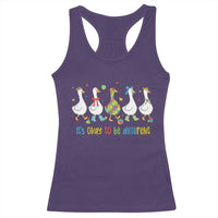 Funny Autistic Goose Racerback Tank Top It Is Okay To Be Different Autism Awareness