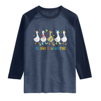 Funny Autistic Goose Raglan Shirt It Is Okay To Be Different Autism Awareness