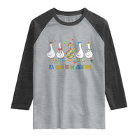 Funny Autistic Goose Raglan Shirt It Is Okay To Be Different Autism Awareness