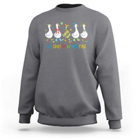 Funny Autistic Goose Sweatshirt It Is Okay To Be Different Autism Awareness