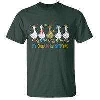 Funny Autistic Goose T Shirt It Is Okay To Be Different Autism Awareness