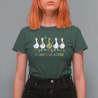 Funny Autistic Goose T Shirt For Women It Is Okay To Be Different Autism Awareness