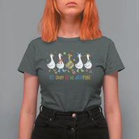 Funny Autistic Goose T Shirt For Women It Is Okay To Be Different Autism Awareness