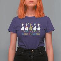 Funny Autistic Goose T Shirt For Women It Is Okay To Be Different Autism Awareness