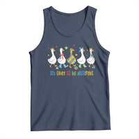 Funny Autistic Goose Tank Top It Is Okay To Be Different Autism Awareness