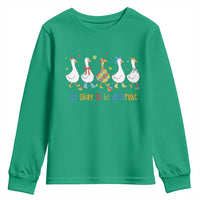 Funny Autistic Goose Youth Sweatshirt It Is Okay To Be Different Autism Awareness