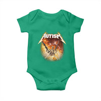 Autism Skeleton Funny Meme Baby Onesie Fire Burning Flames