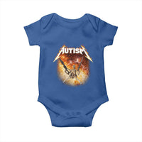 Autism Skeleton Funny Meme Baby Onesie Fire Burning Flames