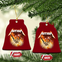 Autism Skeleton Funny Meme Ceramic Ornament Fire Burning Flames