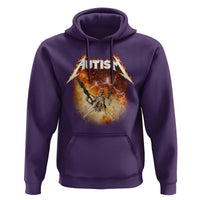 Autism Skeleton Funny Meme Hoodie Fire Burning Flames