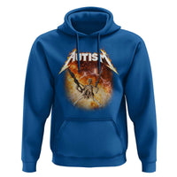 Autism Skeleton Funny Meme Hoodie Fire Burning Flames