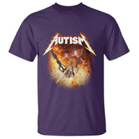Autism Skeleton Funny Meme T Shirt Fire Burning Flames