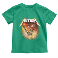 Autism Skeleton Funny Meme Toddler T Shirt Fire Burning Flames