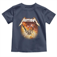 Autism Skeleton Funny Meme Toddler T Shirt Fire Burning Flames
