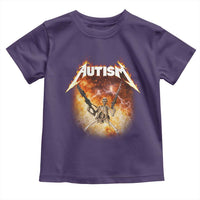 Autism Skeleton Funny Meme Toddler T Shirt Fire Burning Flames