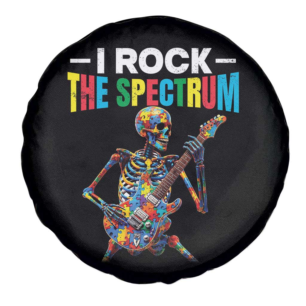Autism Skeleton Rocker Spare Tire Cover I Rock The Spectrum Autism Awareness